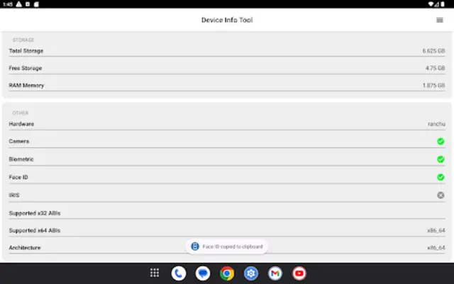 Device Info Tool android App screenshot 1